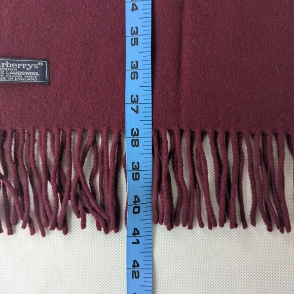 BURBERRY London Knit 100% LambsWool Neck Warmer Maroon SCARF - Picture 6 of 7